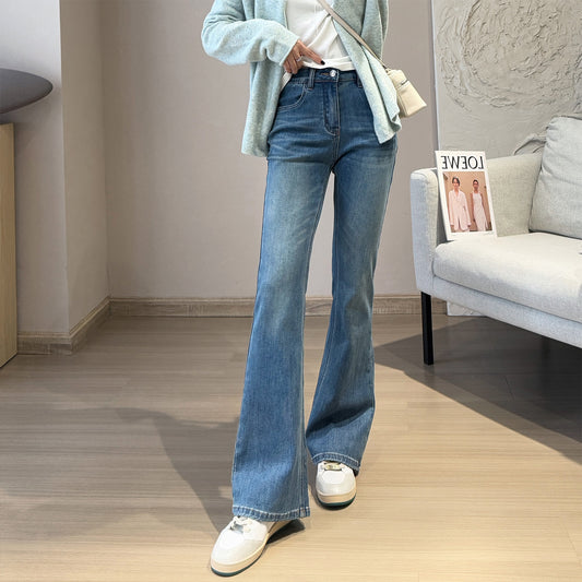 Goddess Long Legs Bootcut Trousers High Waist