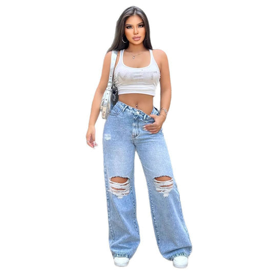 Ripped Washed Jeans