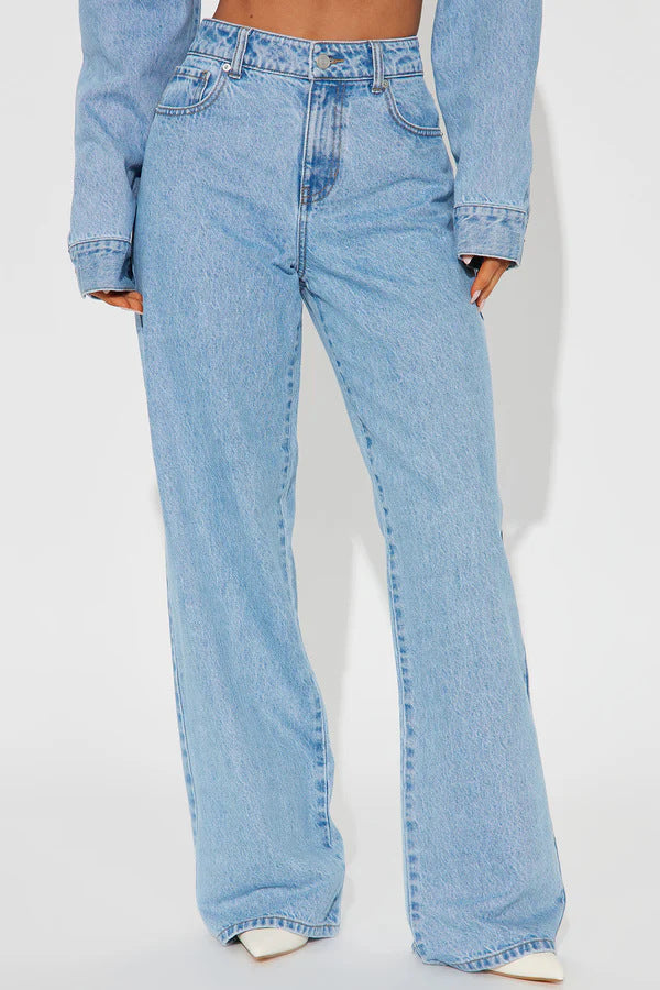 Love Pocket High Waist Loose Jeans